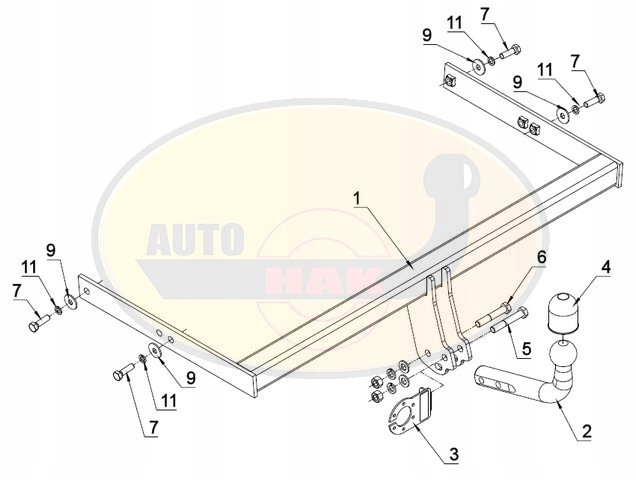 Hak holowniczy odkręcany SEAT IBIZA też ST SC46 Producent Auto-hak