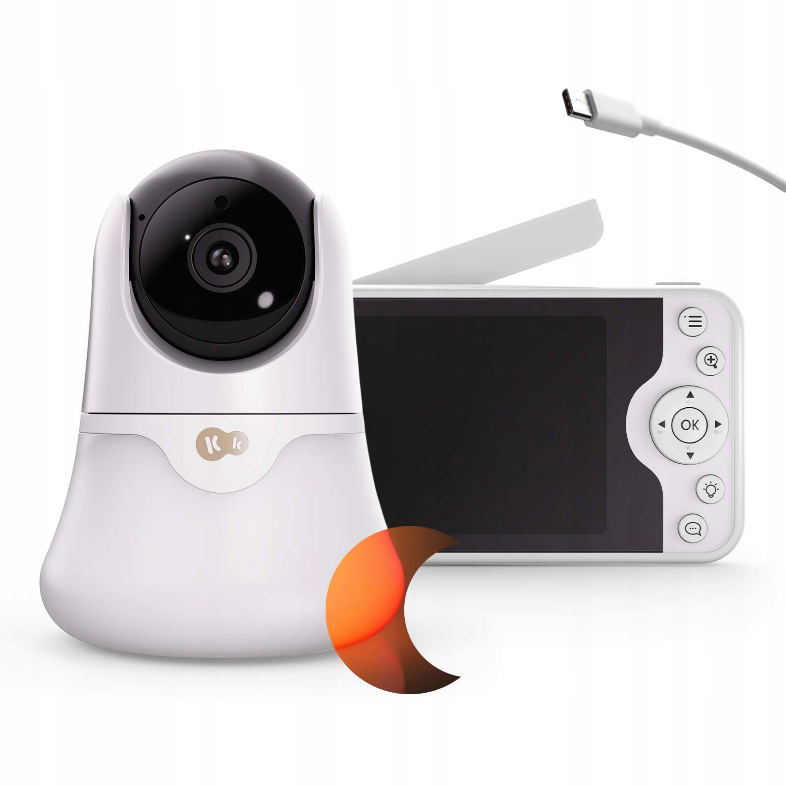 Niania elektroniczna z kamerą bezprzewodowa Kinderkraft Niteeye Glow