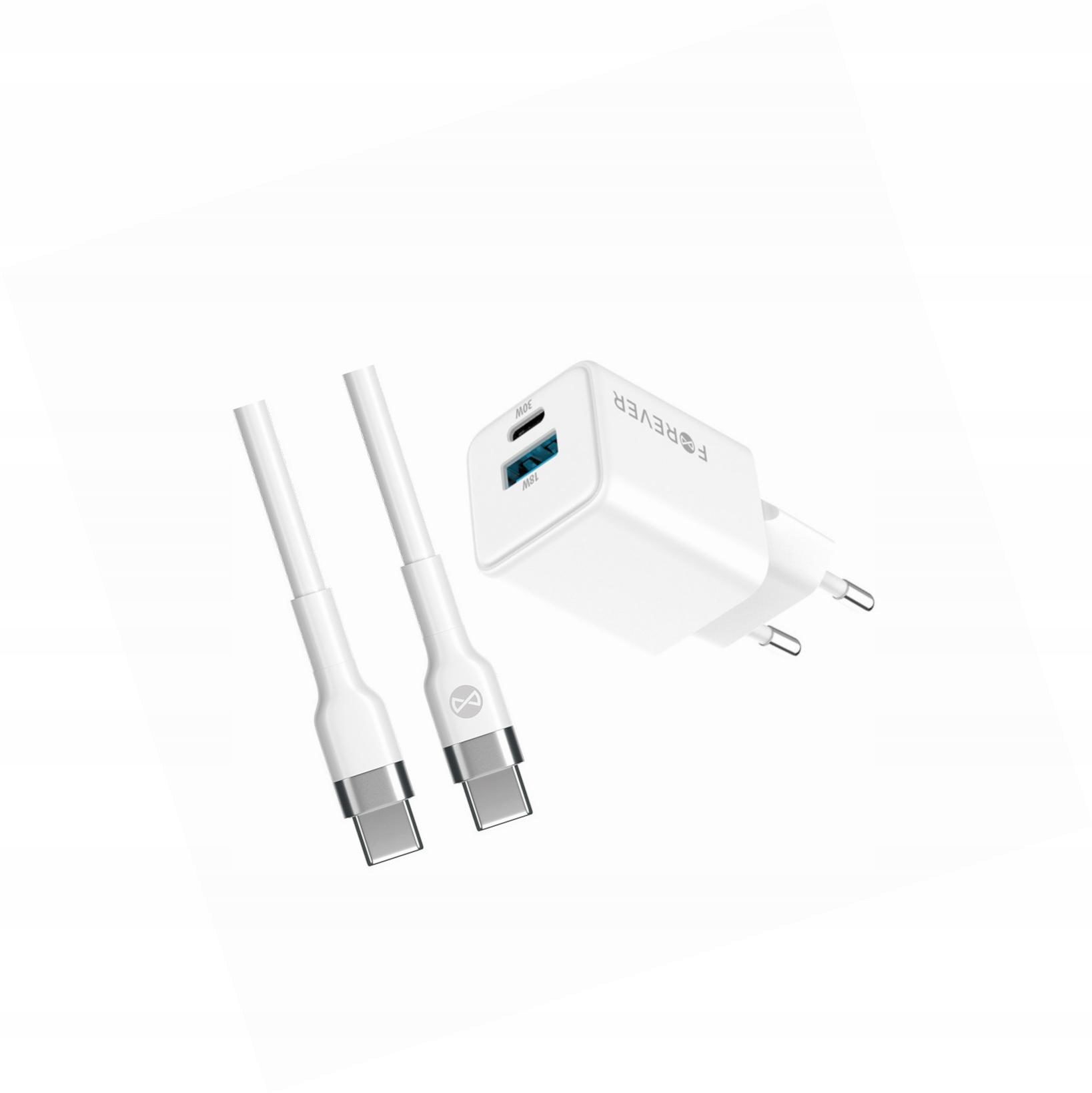 Szybka ładowarka GaN 30W Usb i Usb-c z kablem do Samsung Galaxy A42 5G