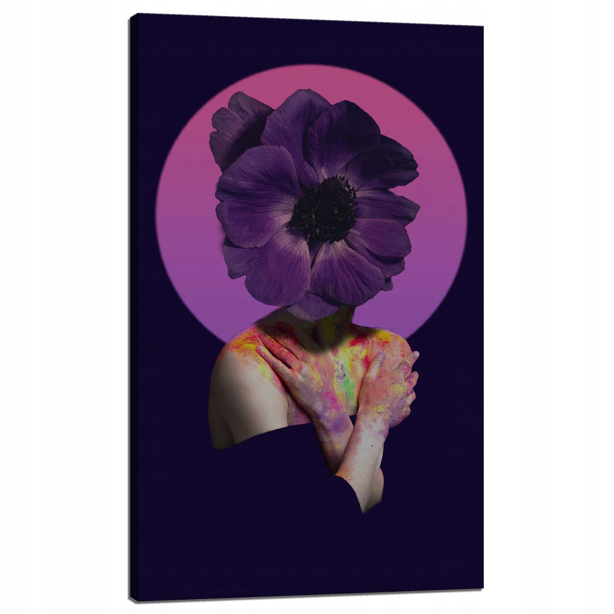 Obraz na plátně Fialová Květina Dívka Barvy 60x100 cm