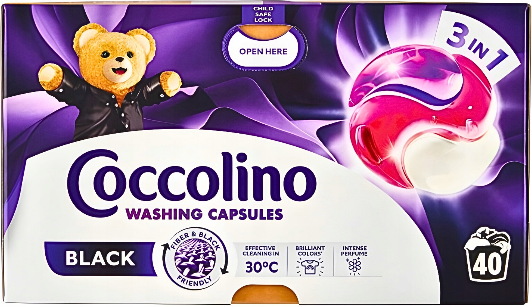 Coccolino Black gelové kapsle na praní 40 praní 692g