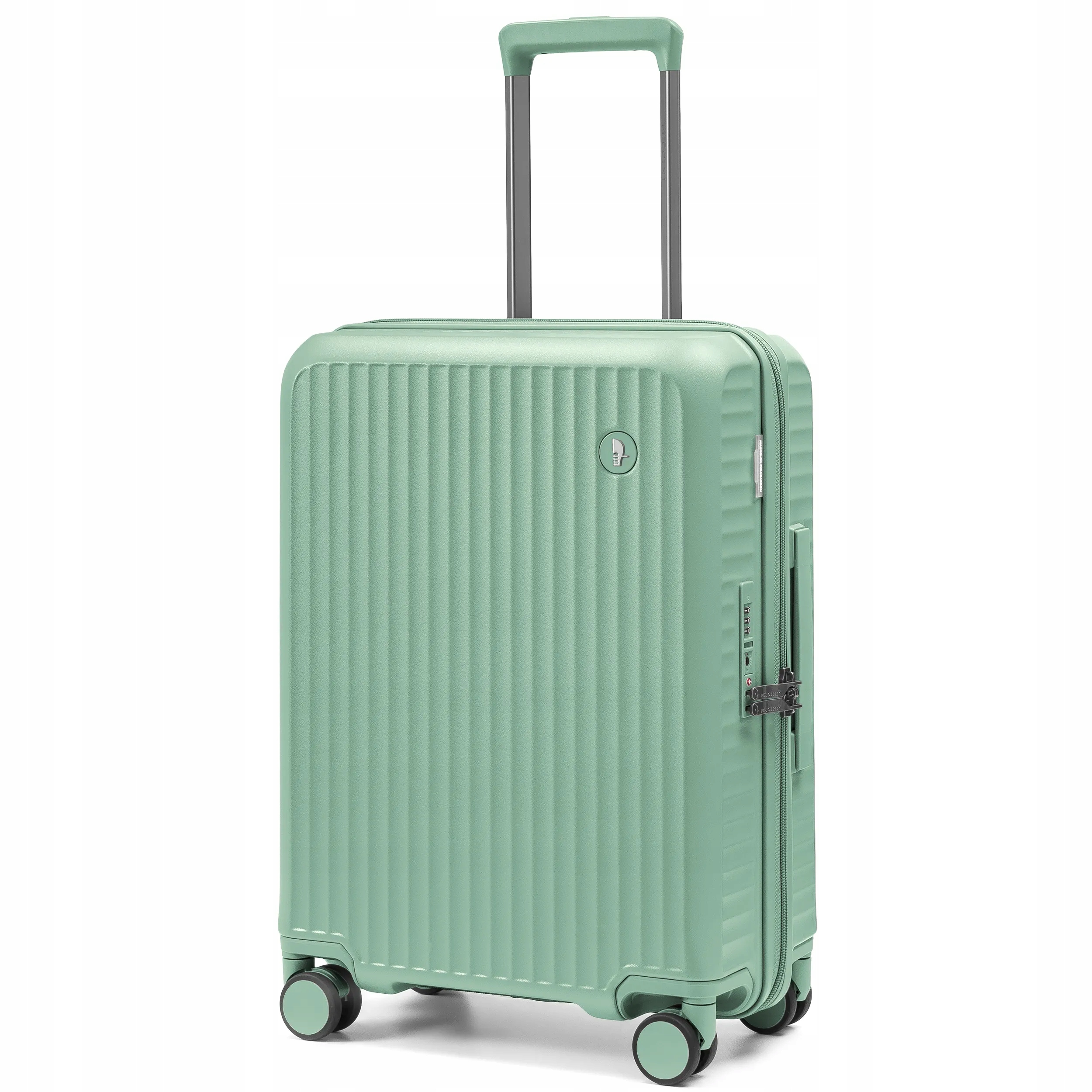 Cestovní kabinový kufr z polykarbonátu na čtyřech kolech zelený PC036C-5C
