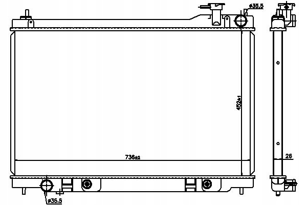 РАДІАТОР ДВИГУНА НІСЕНІТНИЦЯ1460cm80b1460cg000 07