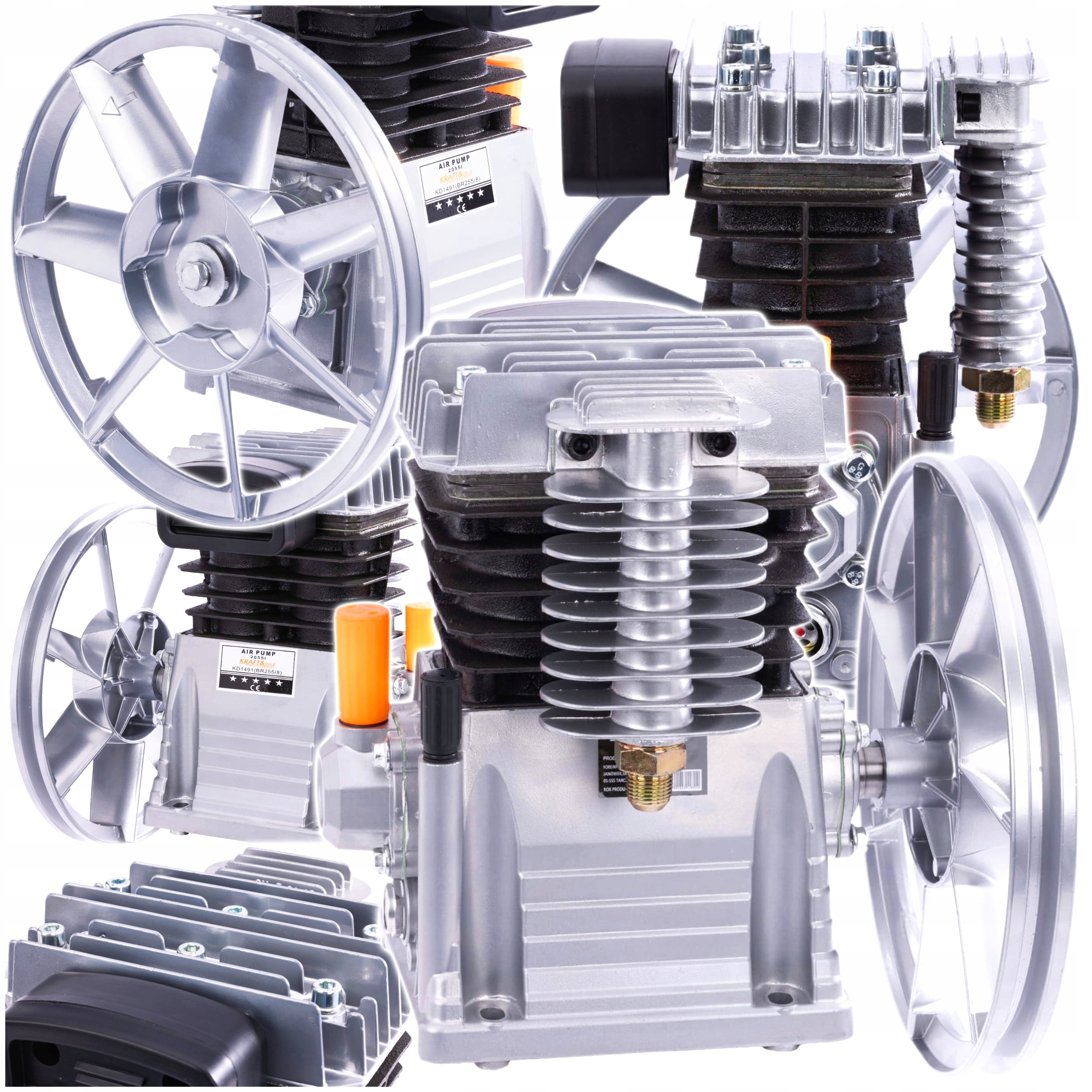 Kompresor Vzduchový Kompresor Dvojpiestová Pumpa 8 Bar Silný A Robustný 2 Km