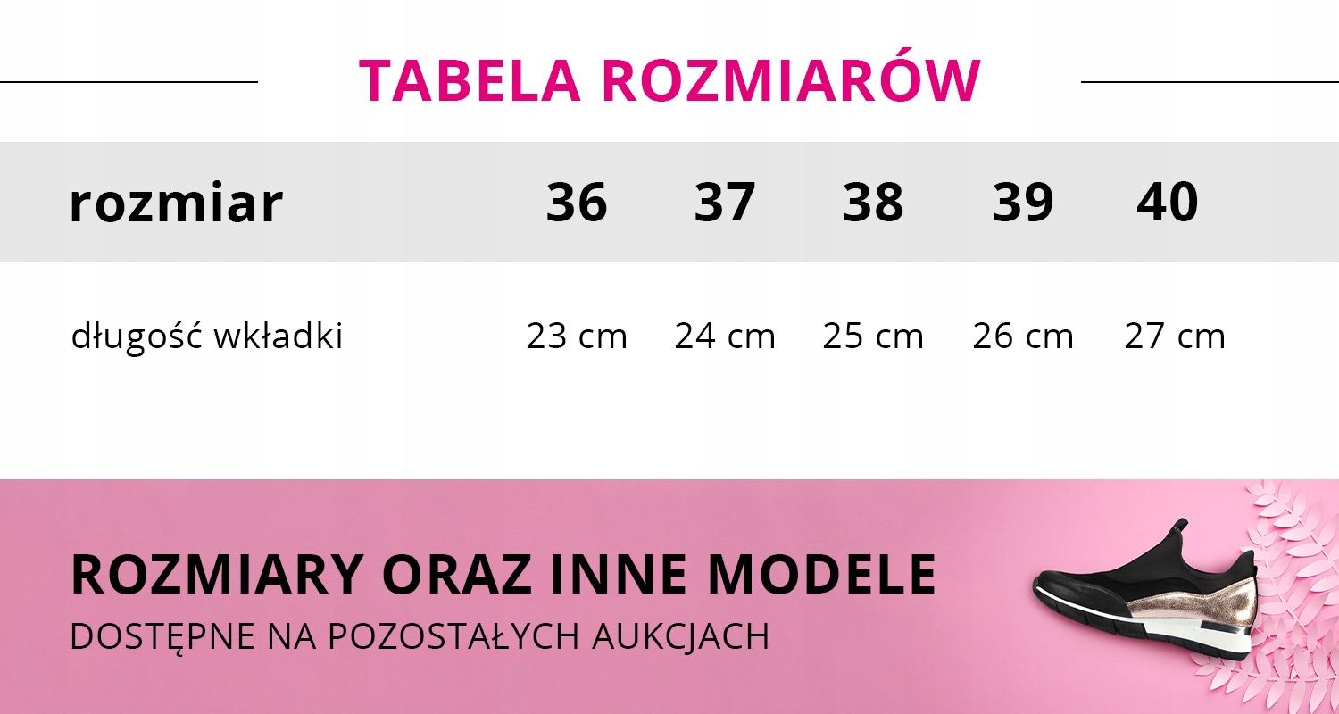 ŚNIEGOWCE SPORTOWE NA PLATFORMIE Szuszu 41 Długość wkładki 28 cm