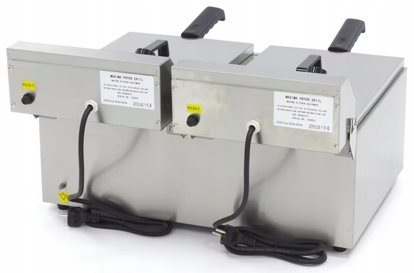 Frytkownica podwójna elektryczna gastronomiczna 2x11L 6kW Maxima 09365227