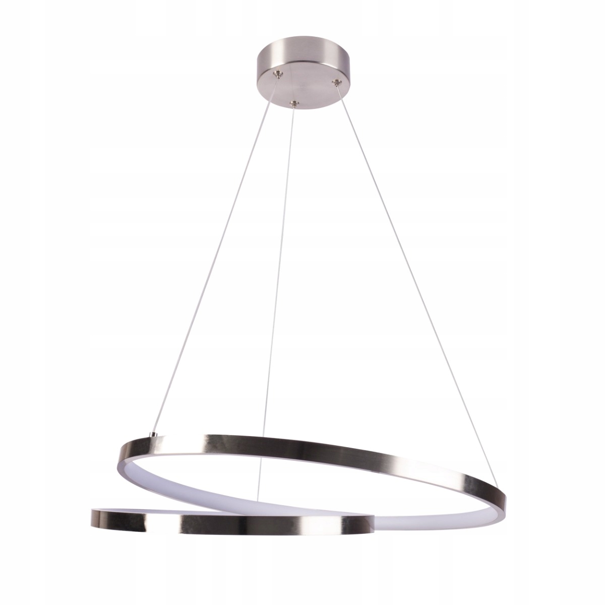 Moderná závesná lampa Led nikel neutrálna farba do obývačky 50 cm Polux