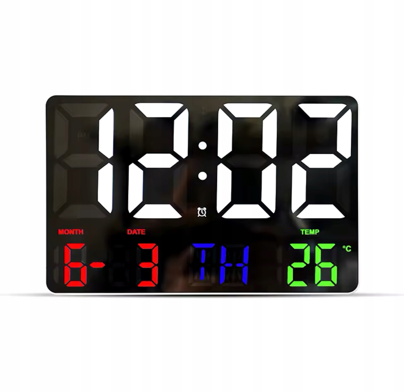 LCD Digitální Nástěnné Stolní Hodiny Datum Teplota Alarm Budík Zdřímnutí 24