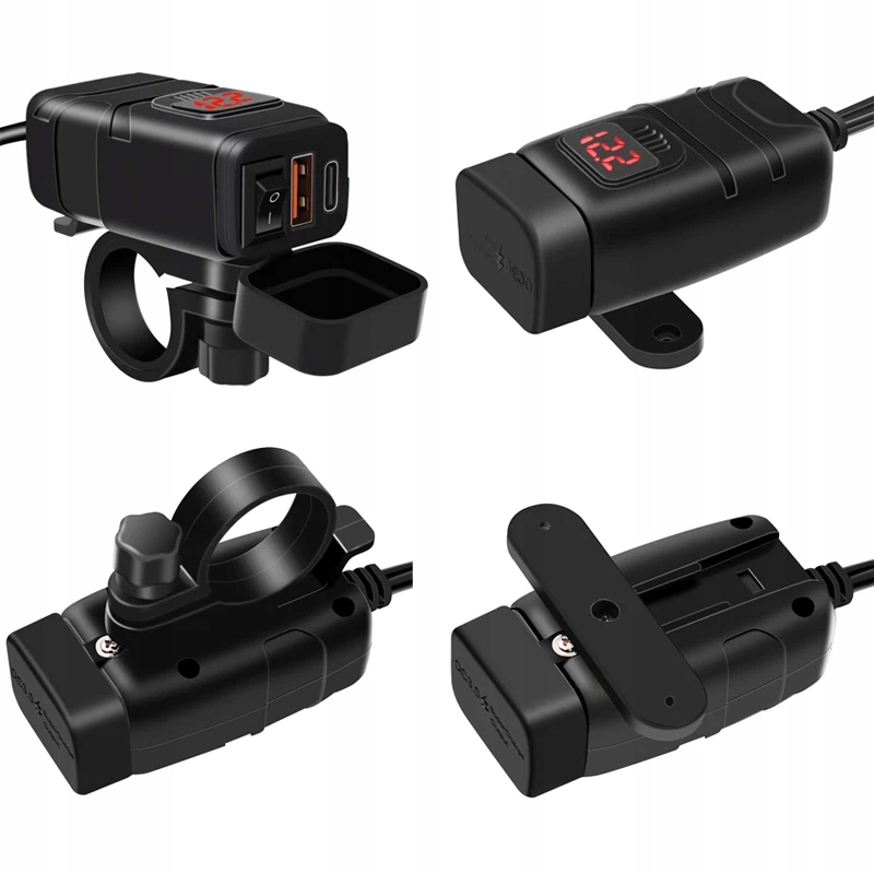 ŁADOWARKA MOTOCYKLOWA WOLTOMIERZ USB USB-C typ C QC 3.0 Numer katalogowy producenta mc1n