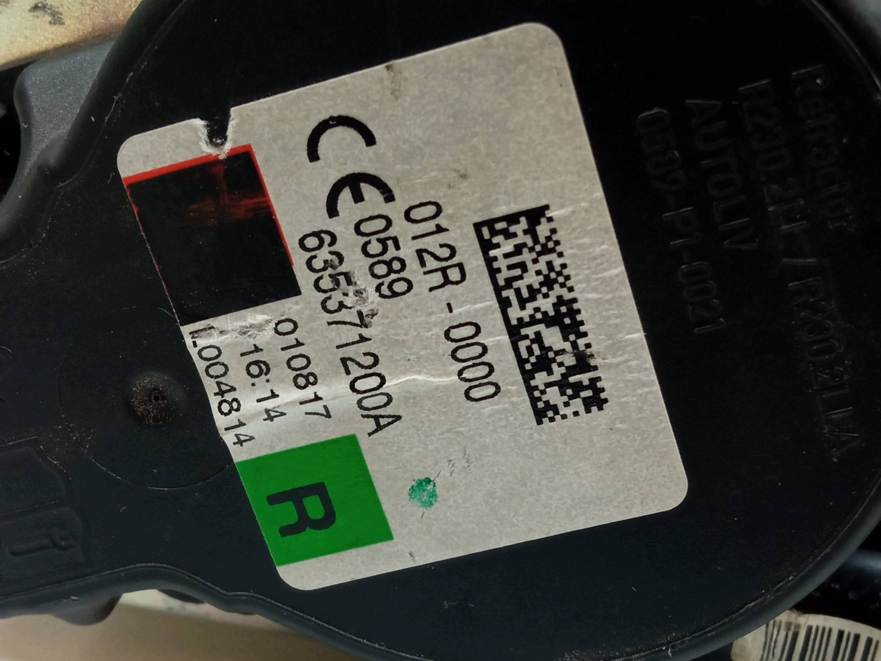 seat belt right front of the passenger 635371200A Porsche Panamera II 971