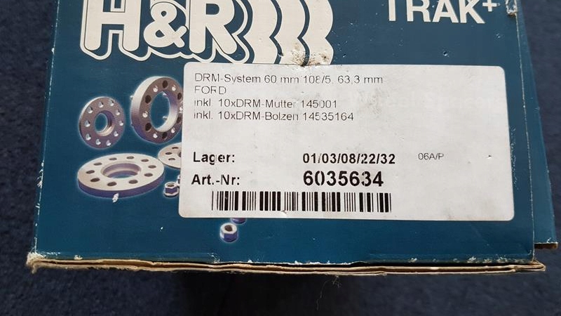 Przekladki kol H R SV LAND ROVER FORD JAGUAR Catalog number of the original 6035634 5035634