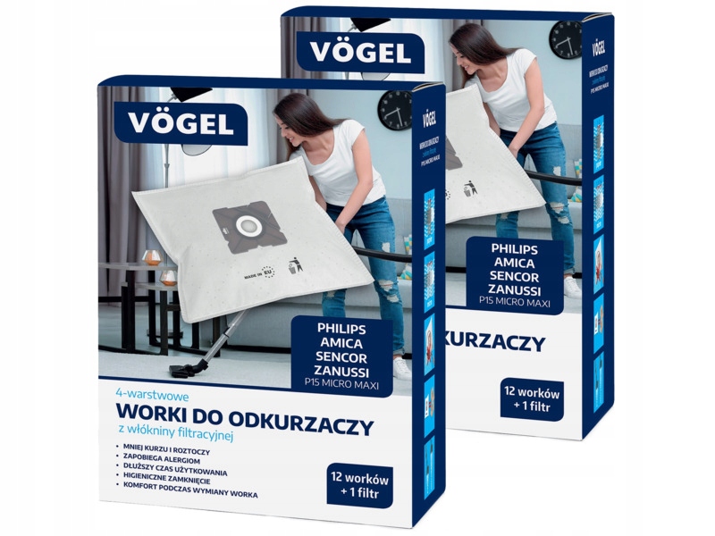 Worek do odkurzacza Vögel P15 (12 sztuk)