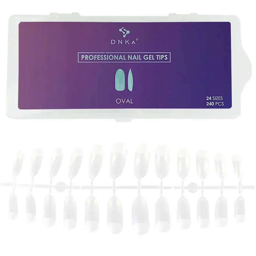 Nail Gel Tips Oval DNKa Tipsy na prodlužování nehtů 240 ks