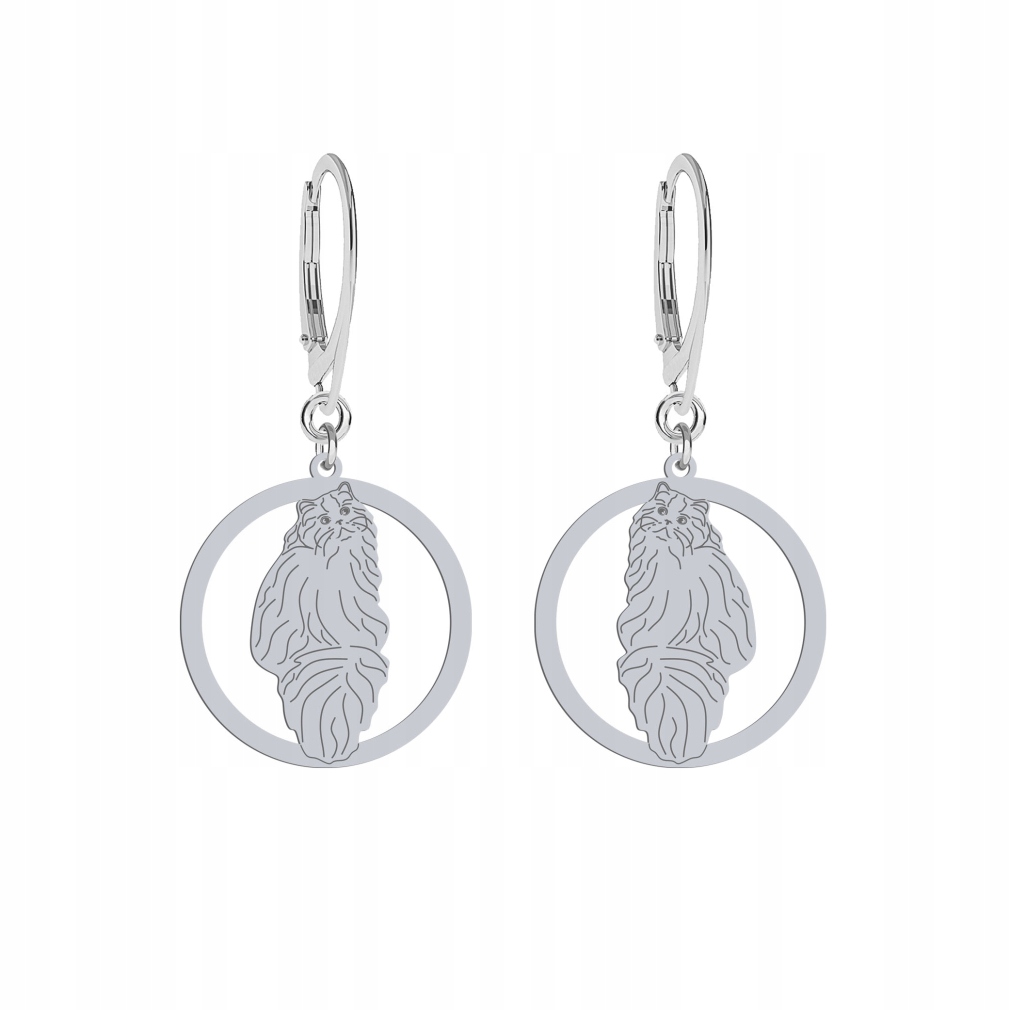 Stříbrné Náušnice se skotskou kočkou Straight 925 Šperky Žena Gravírování