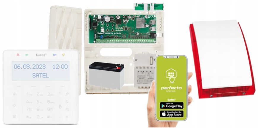 ZESTAW ALARMOWY SATEL PERFECTA 64 M GSM LTE SYRENA