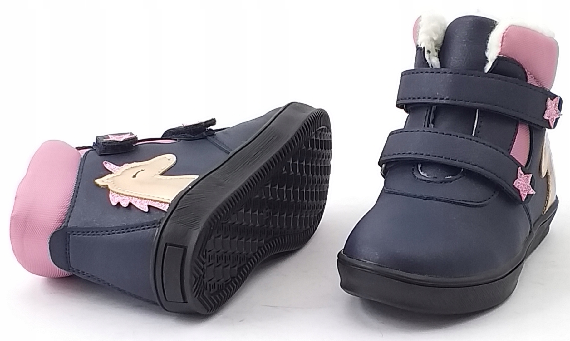 WOJTYŁKO DZIECIĘCE KAMASZE TRZEWIKI NA RZEPY 22 Odcień granatowy