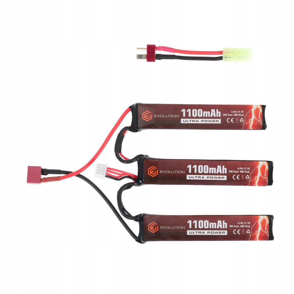 Akumulátor Evolution Li-Po 11,1 V 1100 mAH 20/40C Peak Deans/T-connect