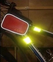 ODBLASKOWE PASKI ŚWIECĄCE NA WÓZEK ROWER - 2 SZT Model Paski