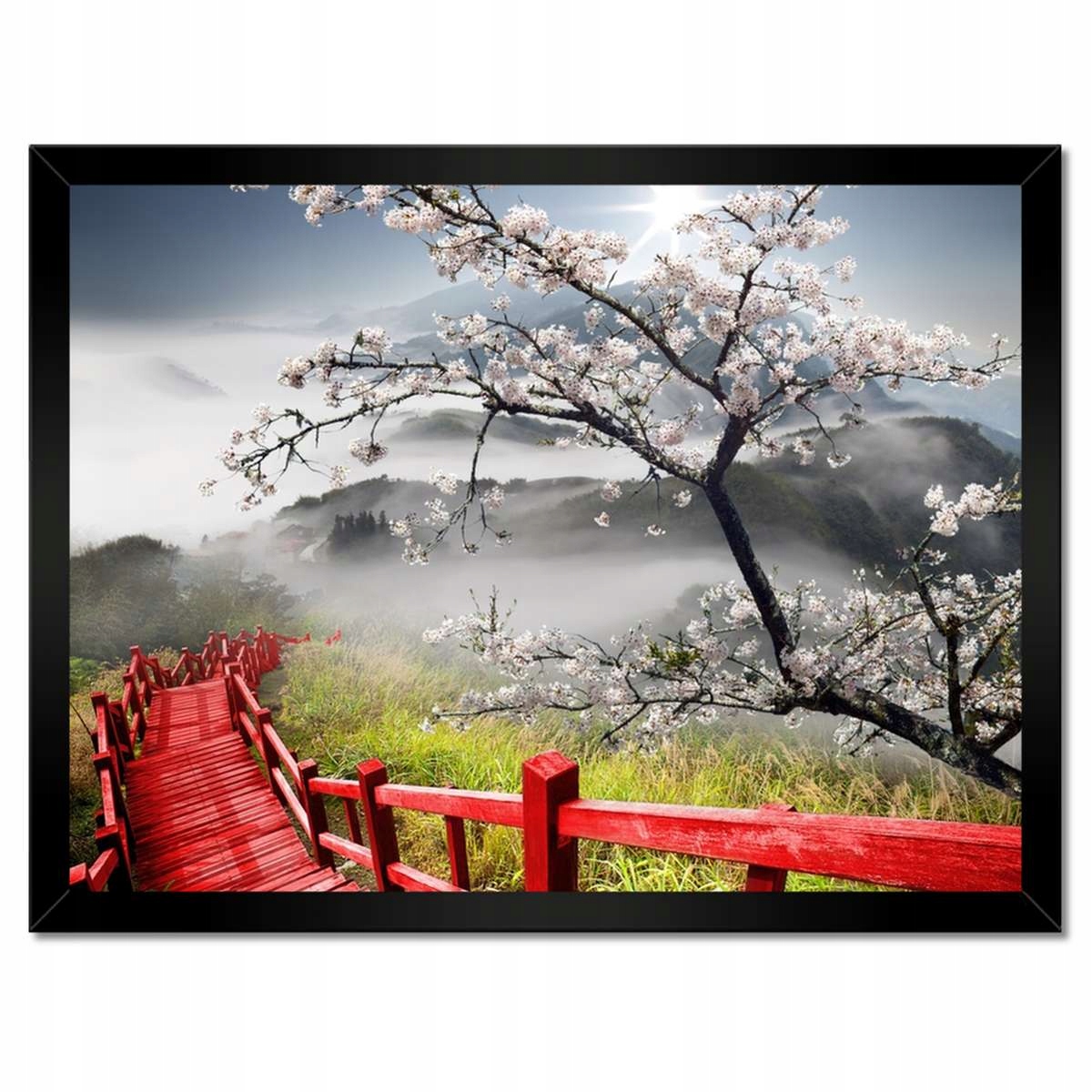 Plakáty v rámu 40x30 Červený most v Japonsku
