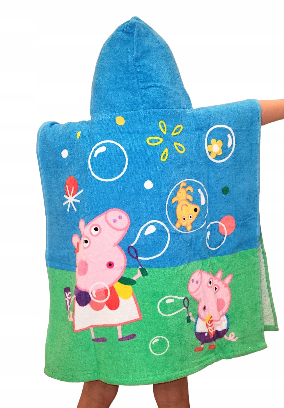 ŚWINKA PEPPA Ręcznik Kąpielowy Kapturem DZIECIĘCY Szerokość produktu 55 cm