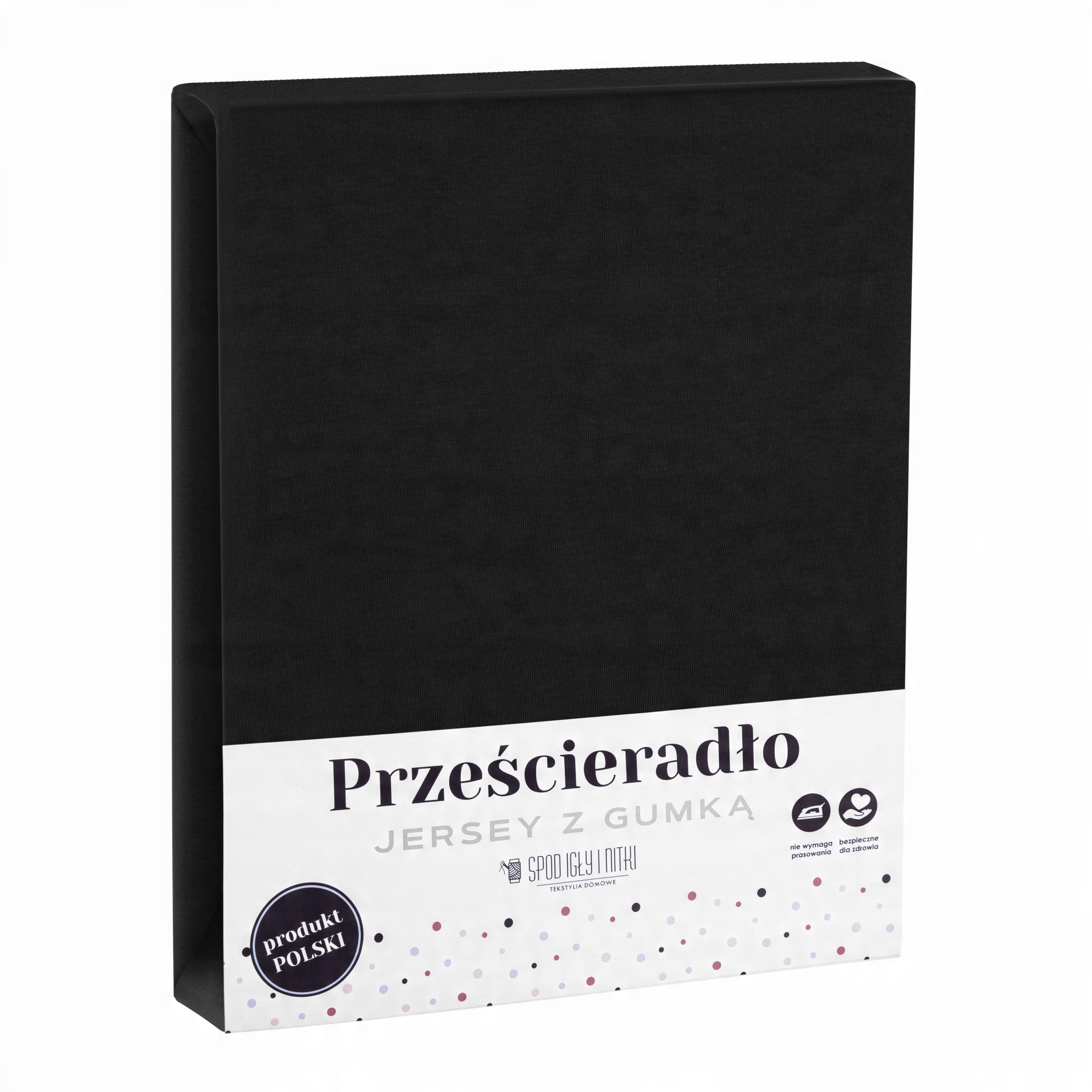 

Czarne Prześcieradło Jersey 160x200 Z Gumką Eko