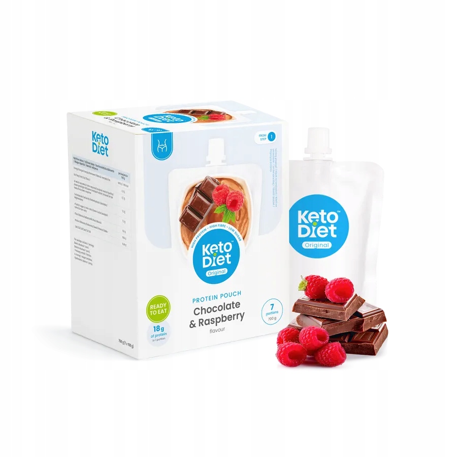 Levně Keto svačinka Pyré proteinová čokoládovo-malinová (7 porcí) KetoDiet