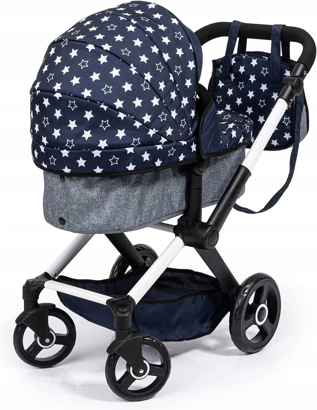 WÓZEK DLA LALEK GŁĘBOKI SPACERÓWKA Z TORBĄ GONDOLA Seria XEO