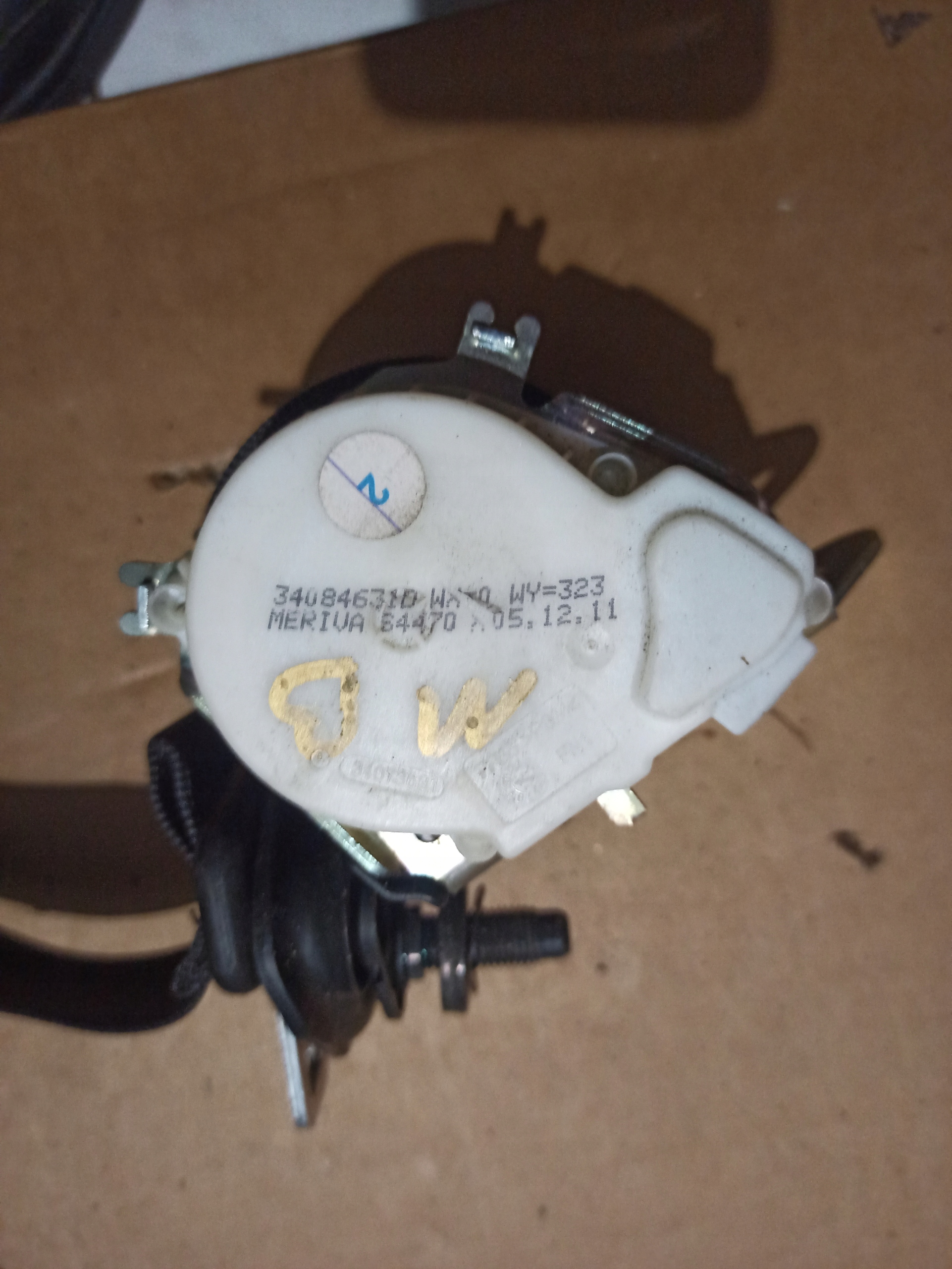 Gurten Sicherheits links heck dla Opel Meriva 34084631D
