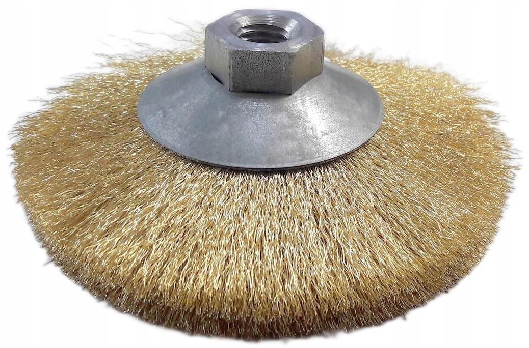 SZCZOTKA MOSIĘŻNA fi 120 GWINT M14 MIĘKKA do ALU