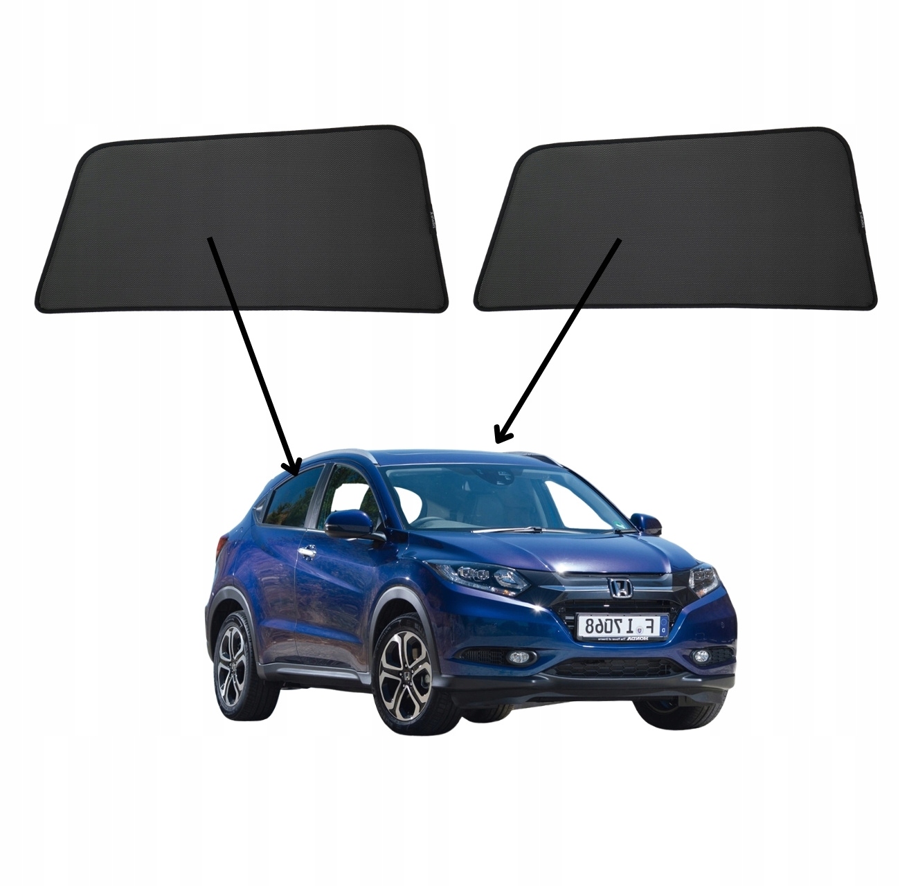 Protislnečné clony do Honda Hr-v II, 2015-2021, magnety, sada 2ks
