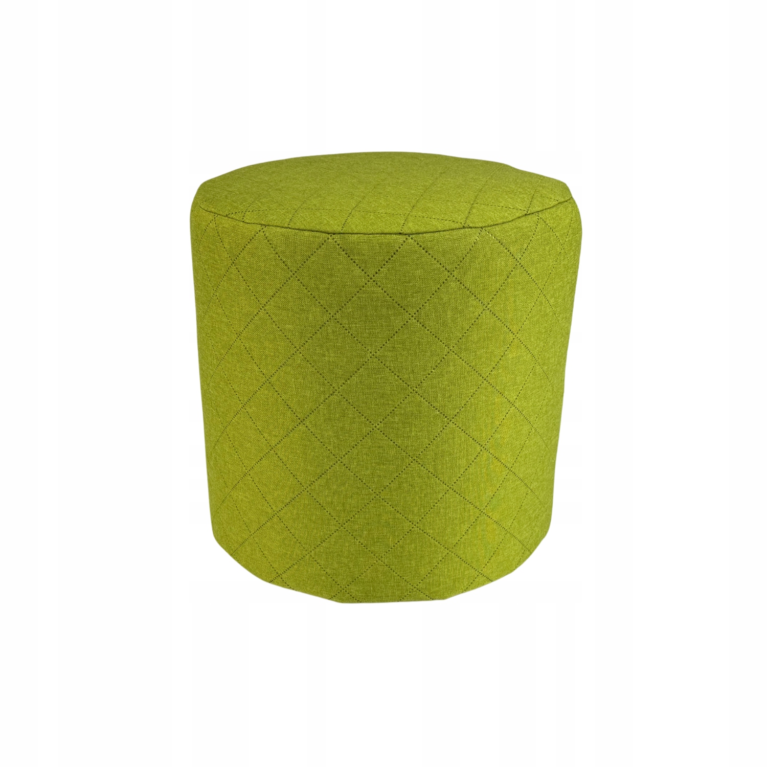 Taburet kulatá, prošívaná, limetková barva