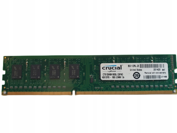 Pamięć RAM DDR3 Crucial 4 GB 1600 11