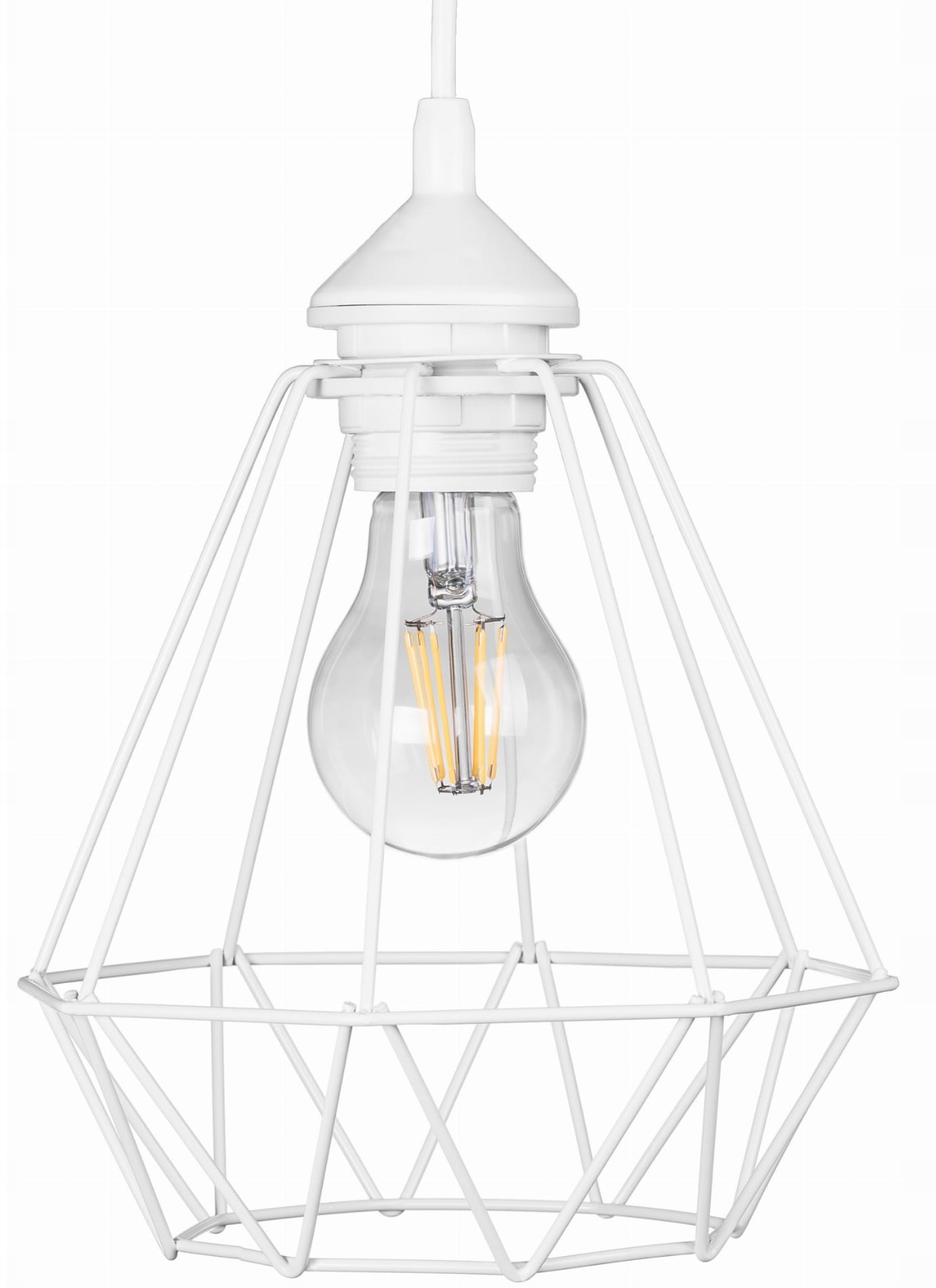

Lampa wisząca sufitowa Diament Basket druciana b.