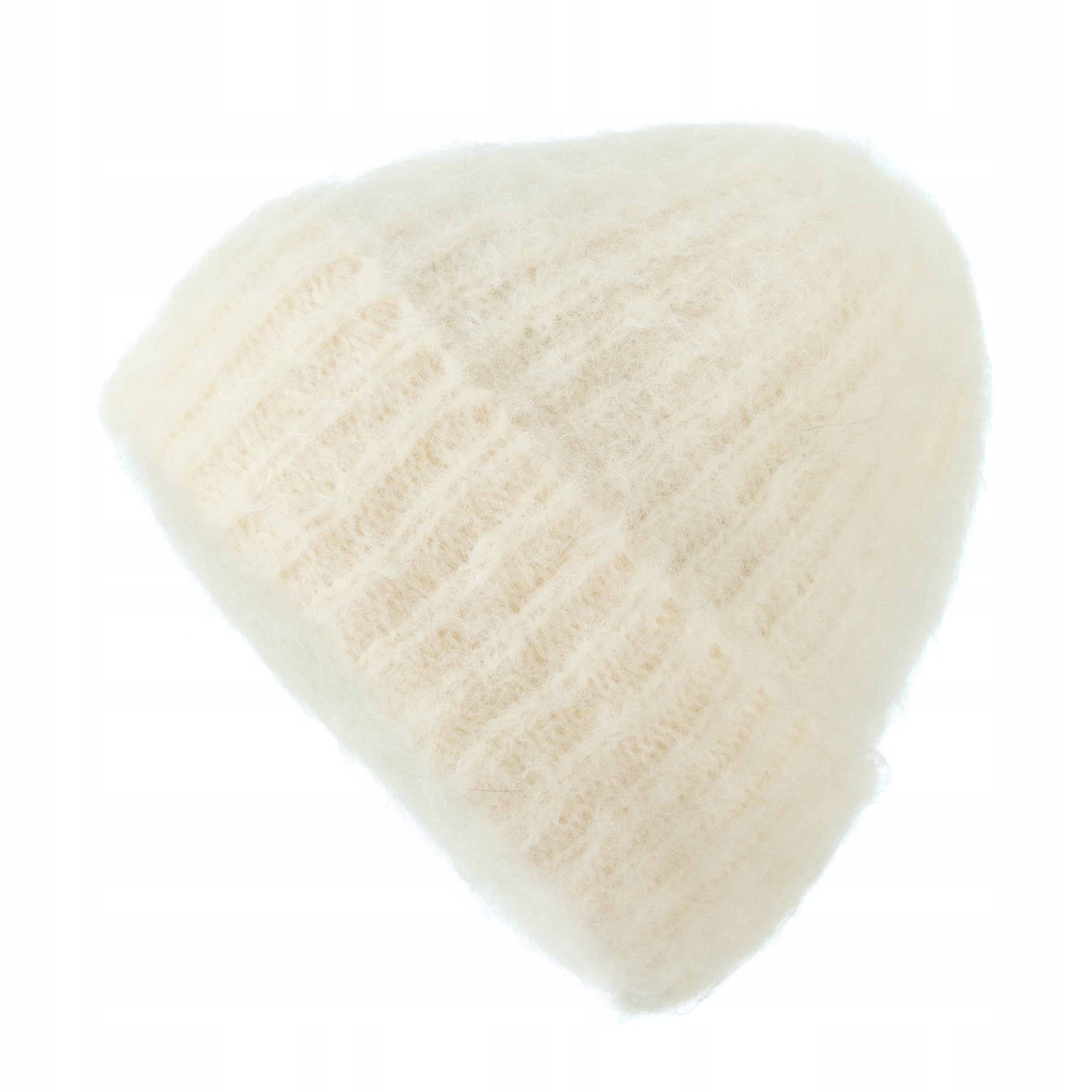 Dámská vlněná čepice s Alpakou a Moherem Bílá čepice s ohybem Polsko Loman Abbe