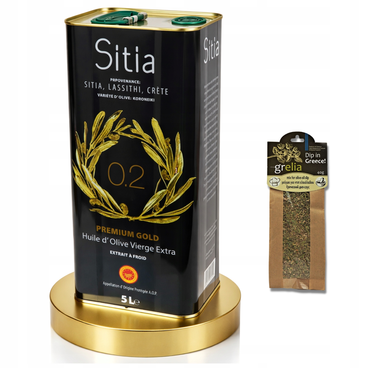 Grecka Oliwa Z Oliwek Premium Sitia 0,2% 5L Extra Virgin Dip