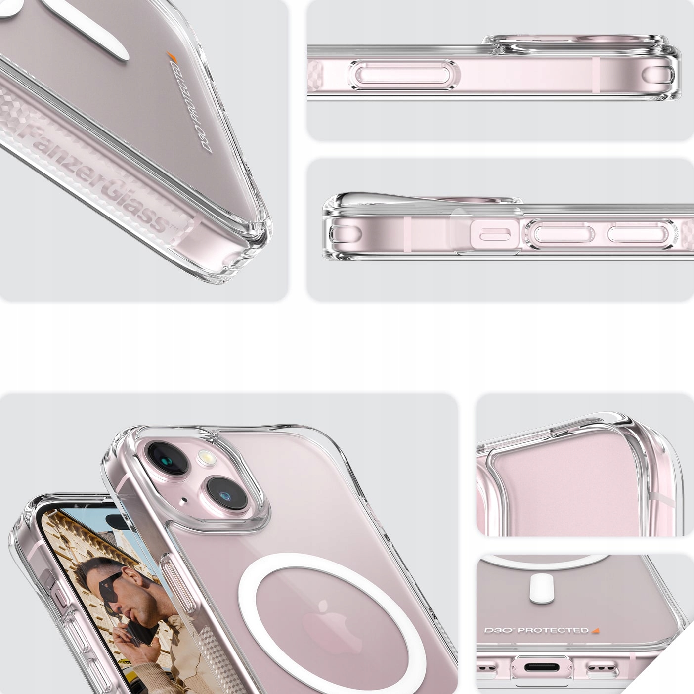 Etui do iPhone 15, PanzerGlass, case, do MagSafe Dedykowany model iPhone 15