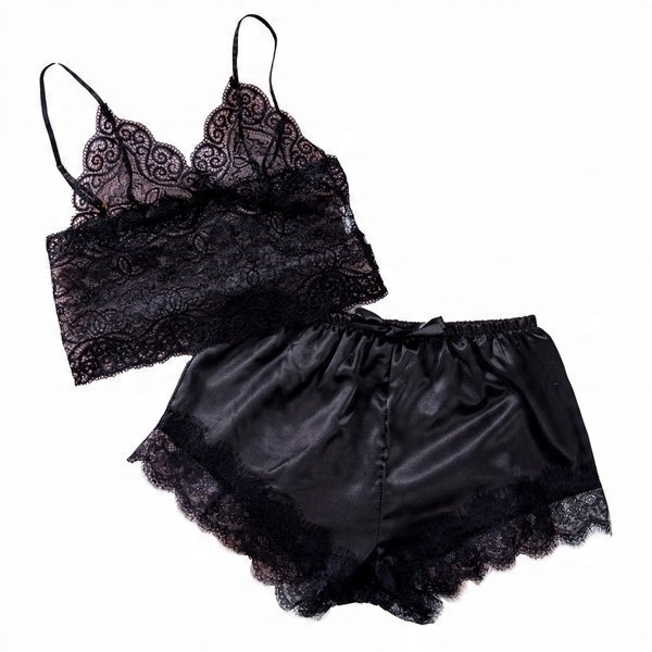 

ZT152 Black Czarna Damska Piżama Uniwersalny