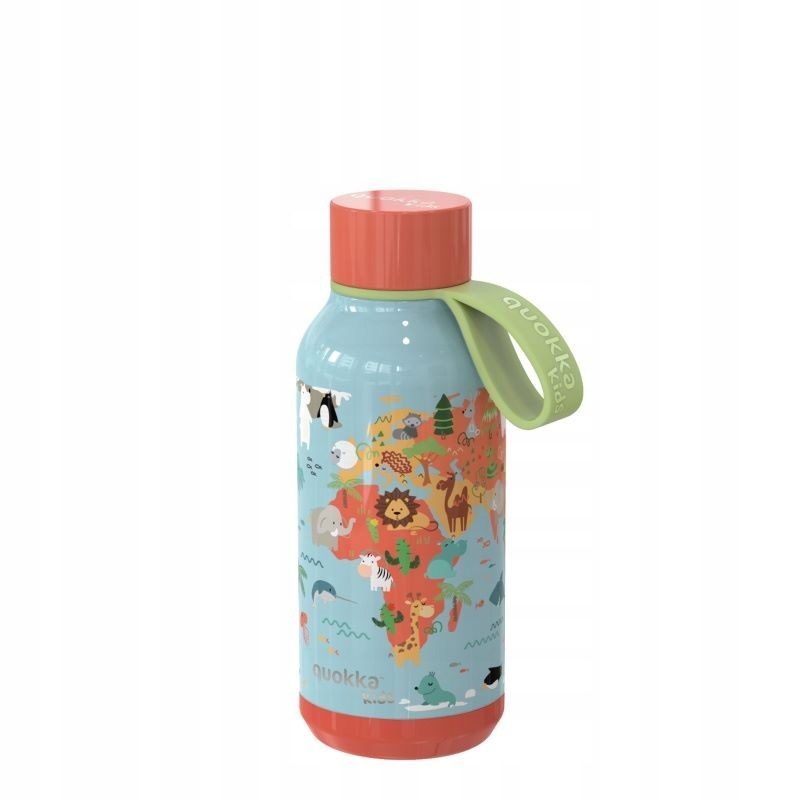 Quokka Kids Map Of Life, butelka termiczna ze stali nierdzewnej, z pętelką, 330ml