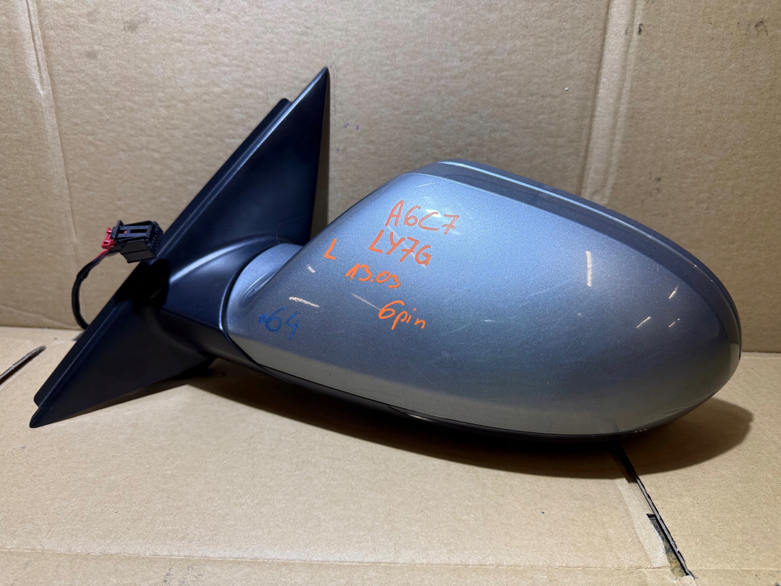 AUDI A6 C7 LY7G mirror left 6 PIN