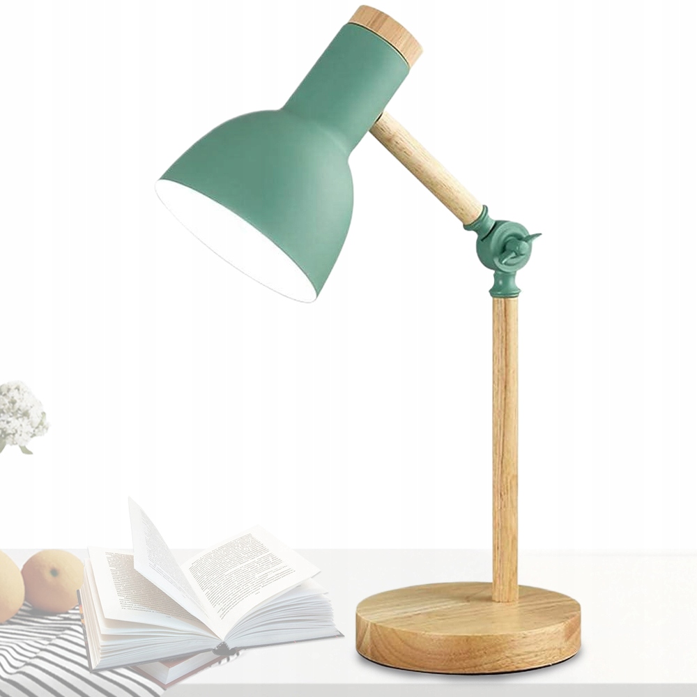 Stolní lampa Dřevo E27 Školní Na Psací Stůl Noční Škola Nastavitelná