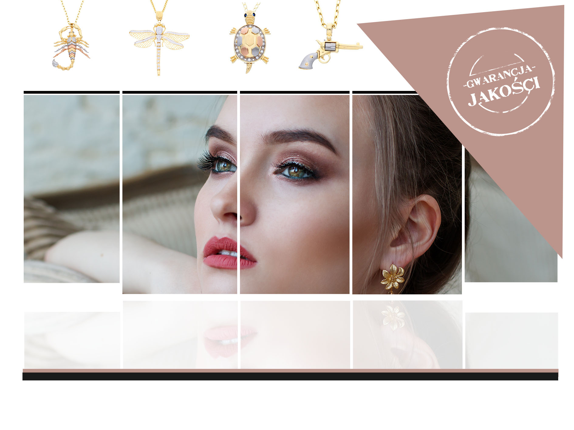 Złote kolczyki na sztyft "love" 333 8k Materiał złoto