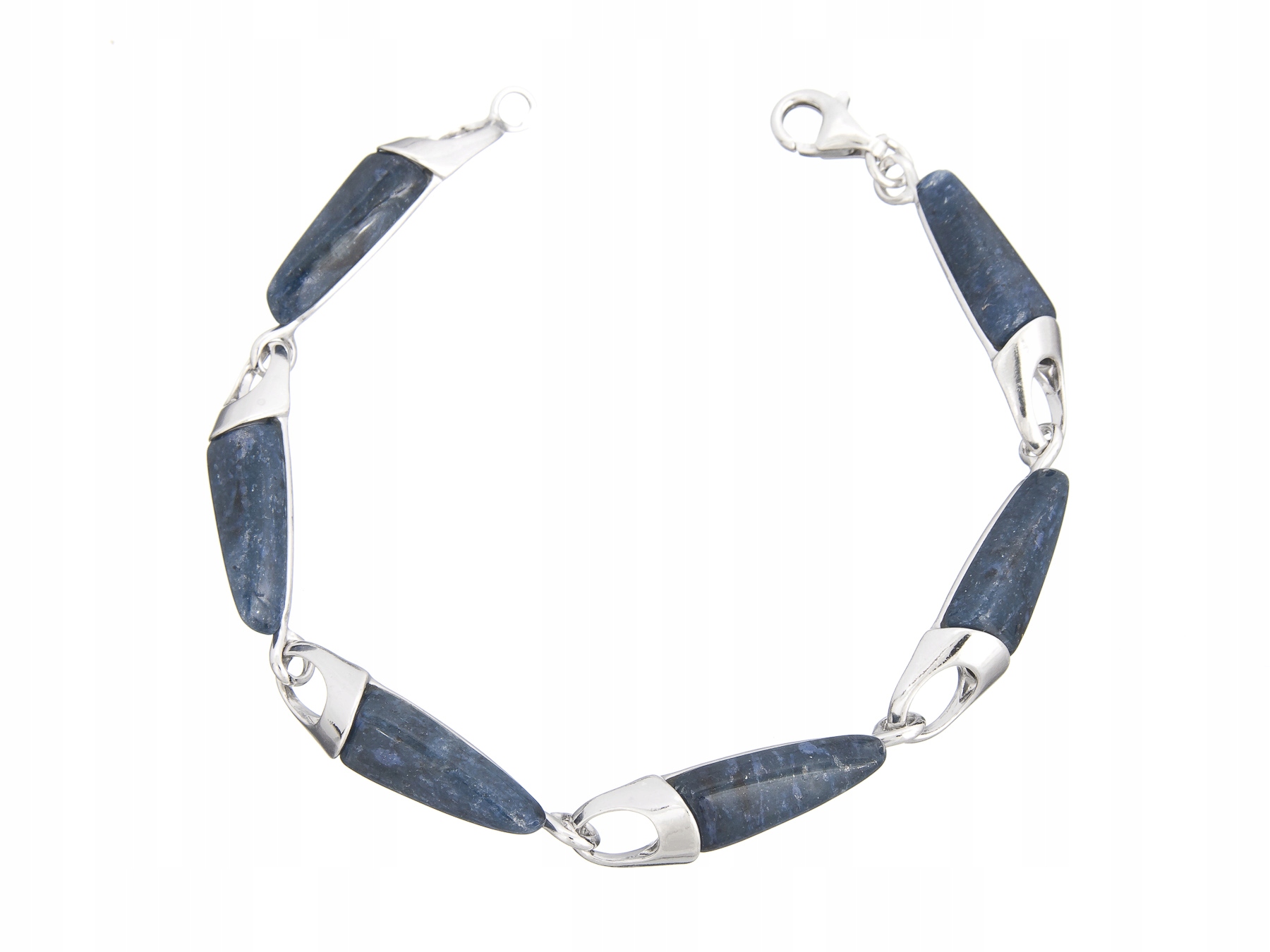 Stříbrný Náramek Dumortierit Rhodiovaný Dárek