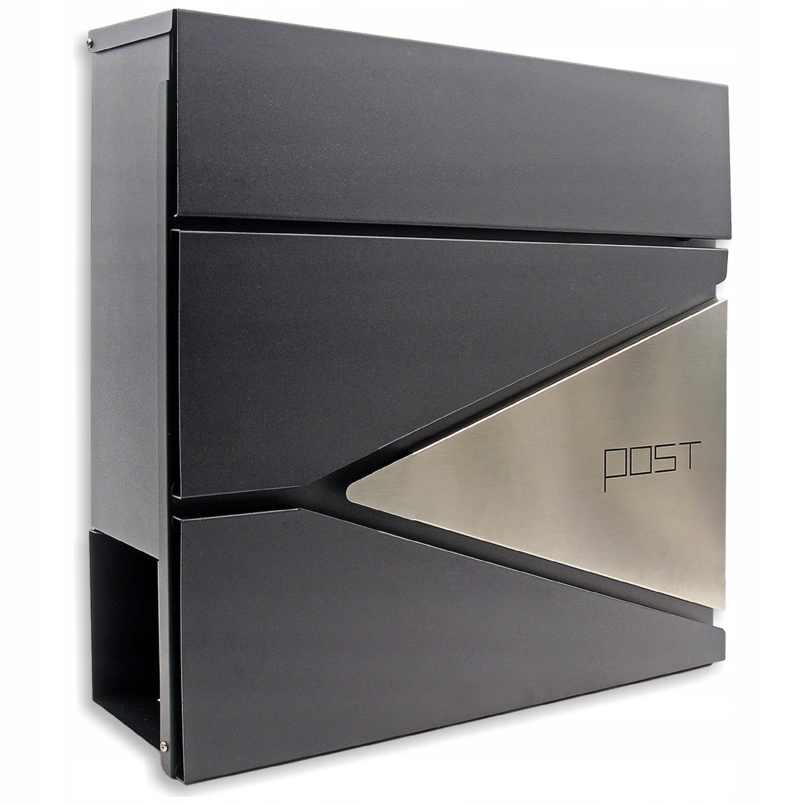 Poštovní schránka s novinami Černá