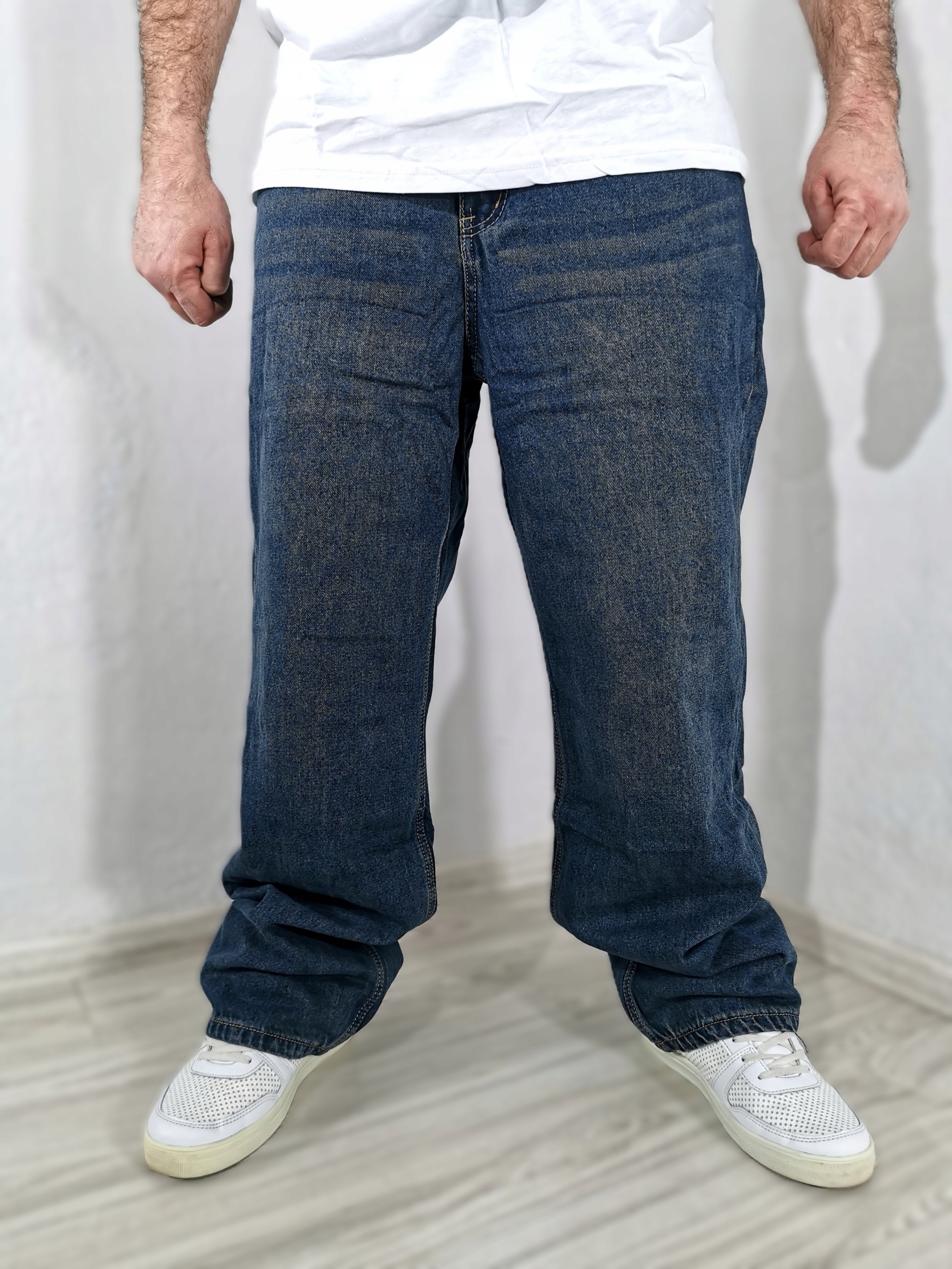 Pánské džínové kalhoty typu cargo, široké nohavice, baggy 33