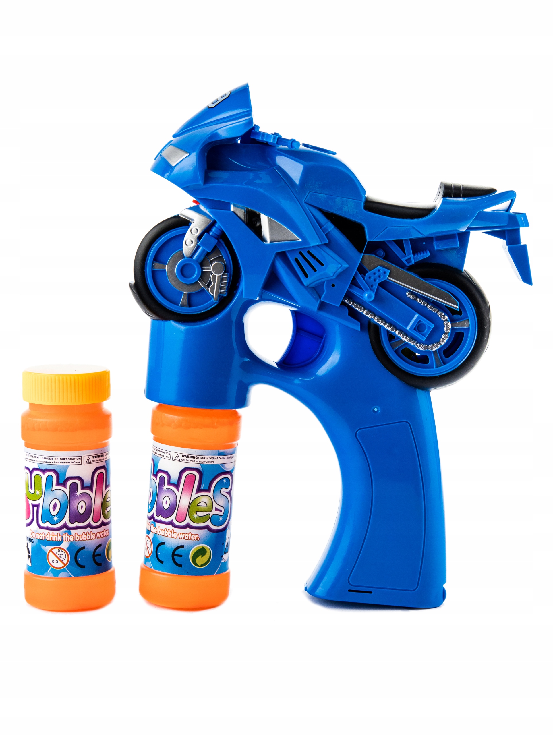 Pistolet do baniek mydlanych Motor NIEBIESKI