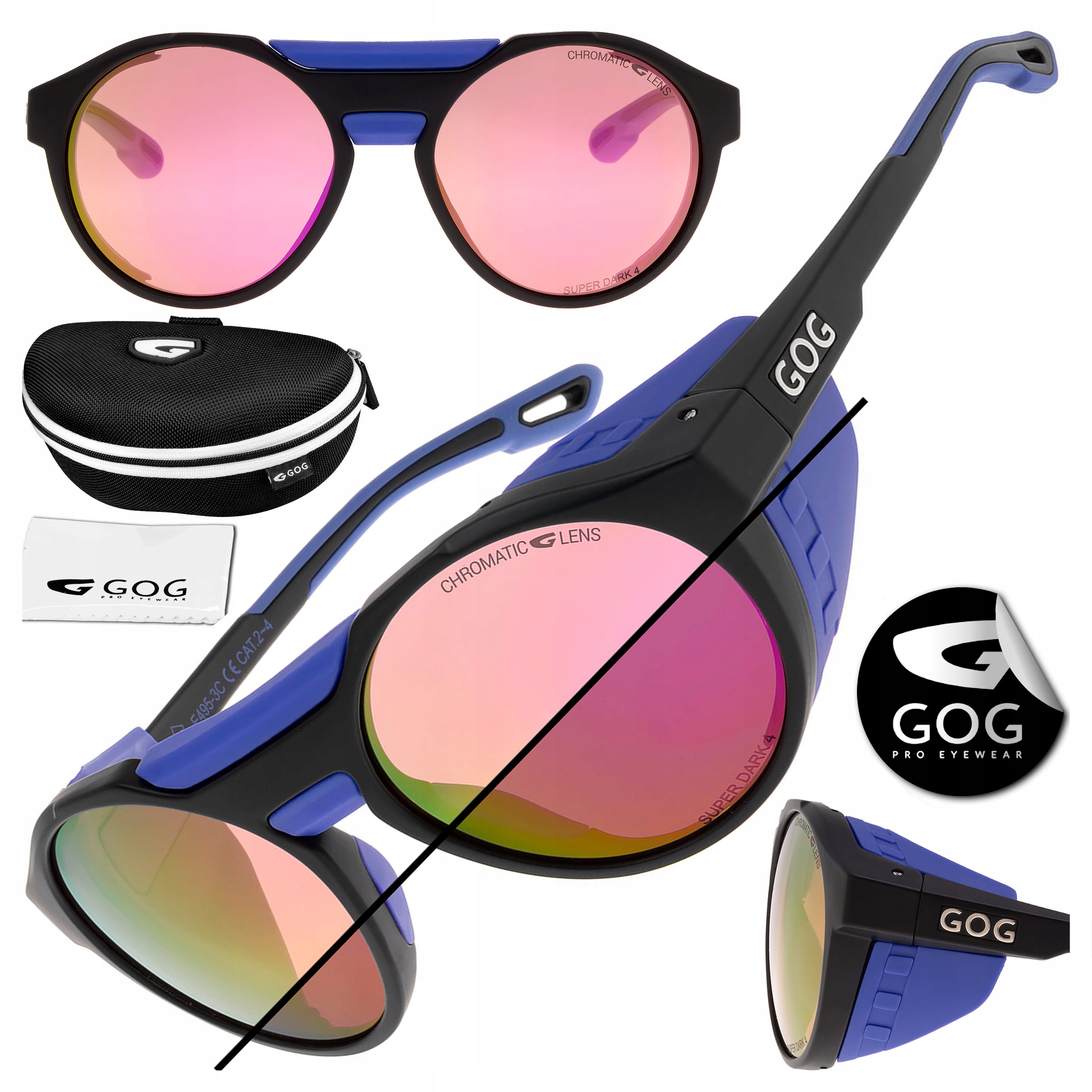 Okulary Górskie Gog Manaslu E495-3C Przeciwsłoneczne Z Fotochromem Osłonki