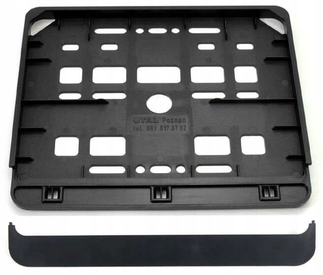 RAMKA TABLICY REJESTRACYJNEJ MOTOCYKLOWA MOTOCYKL MOTOR CZARNA BLACK