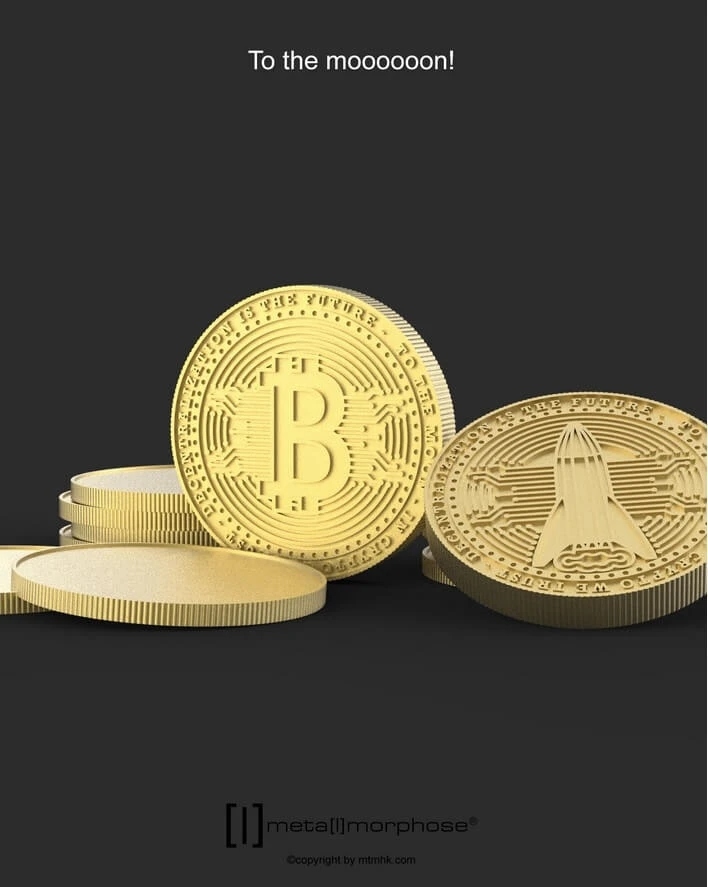 Brelok breloczek do kluczy kryptowaluta bitcoin Kolekcja 2022