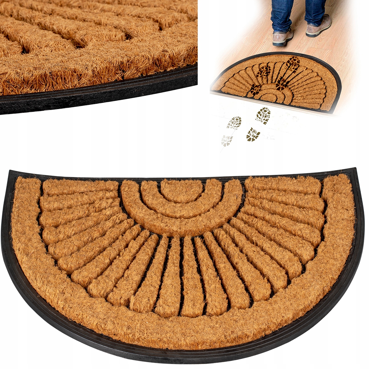 

Wycieraczka Zewnętrzna Półokrągła Duża 45/75 Gruba