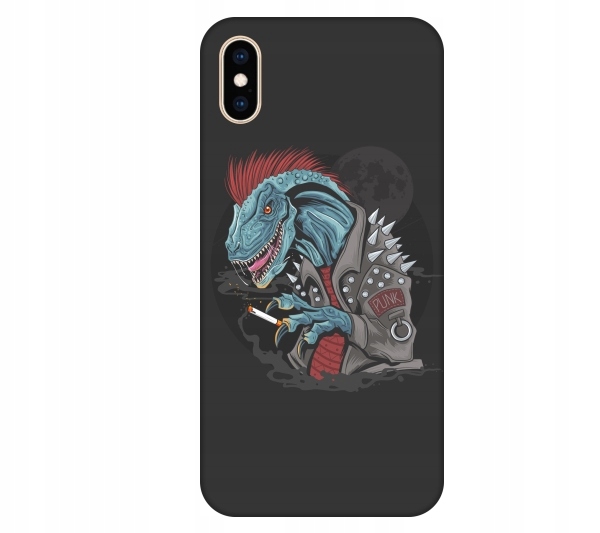 

Etui na telefon iPhone X / Xs Punk dinozaur